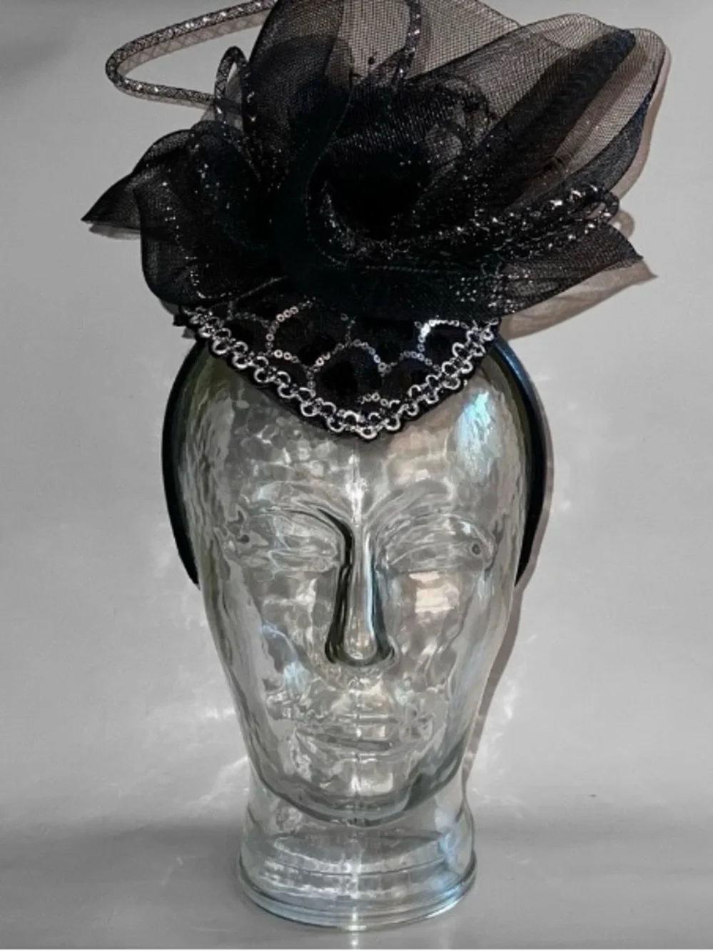 NEW Black Vampire Gothic Style Fascinator Headband/Hat